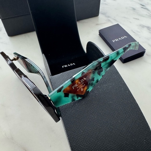 Prada Sunglasses PR 23YS - Tortoise and Green - Picture 5 of 7